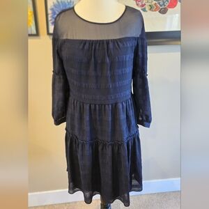 Banana Republic Navy Long Sleeve Dress